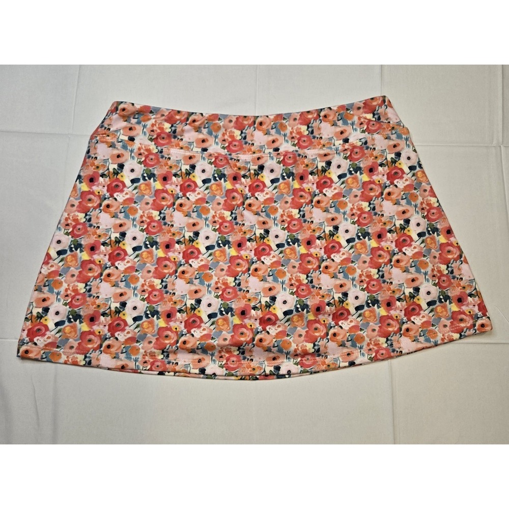 Love‎ Love Womens Floral Athletic Skort Skirt Small Stretch Cute Feminine Golf